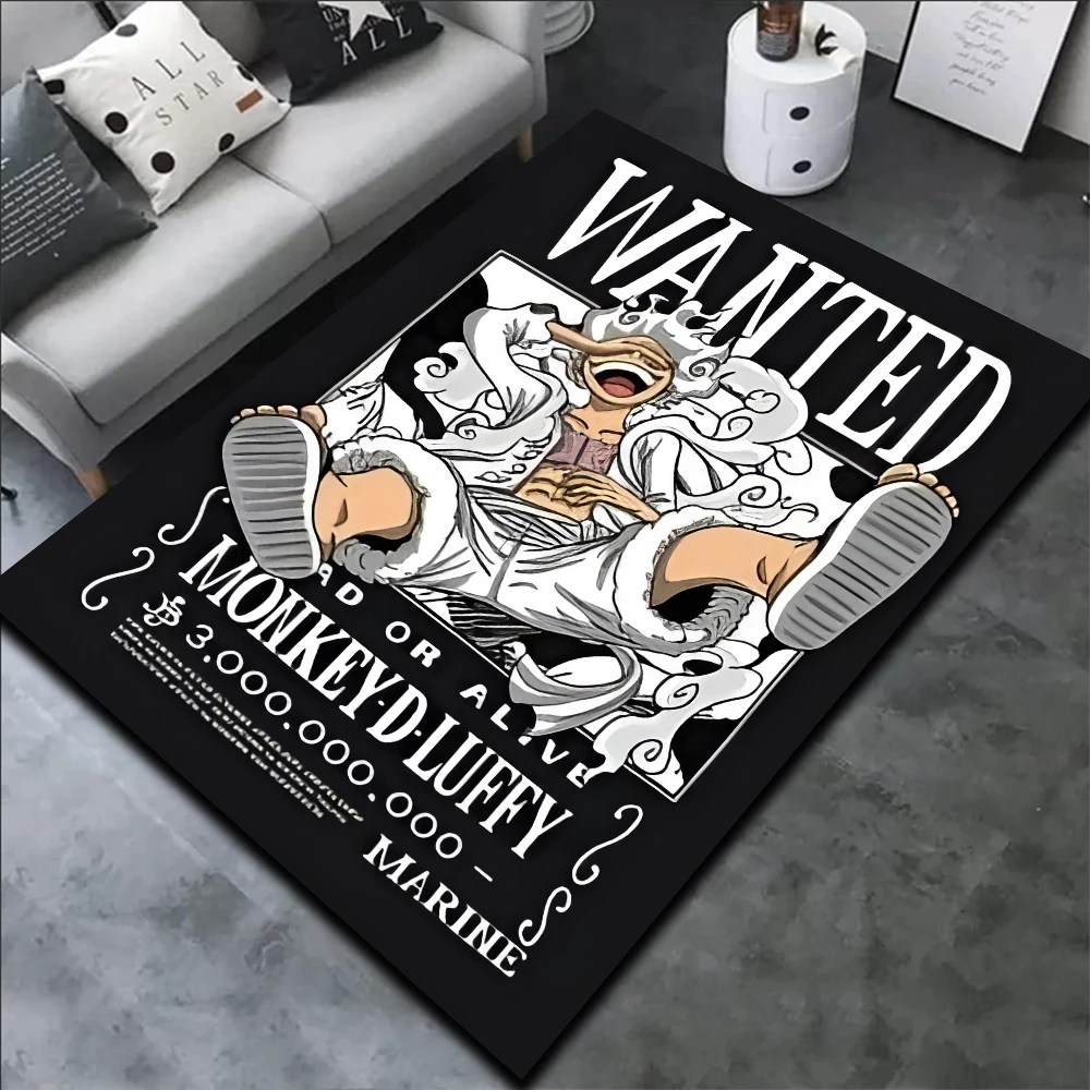 Alfombra de Anime de estilo Popular, Luffy Gear 5 One Nika Shape Piece Ace, alfombra personalizada de dibujos animados, alfombra hecha a mano para decoración del hogar