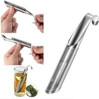 Stainless Steel Tea Diffuser Easy to Clean Durable Mesh Strainer with Hanging Hook Handle Portable Loose Leaf Tea Steeper