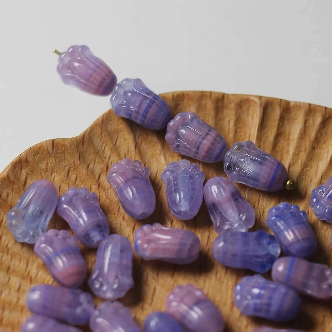 

15pcs 12*8mm Handmade Glass Beads Bracelet Necklace Earring Scatter Pieces DIY Semi-finished Production