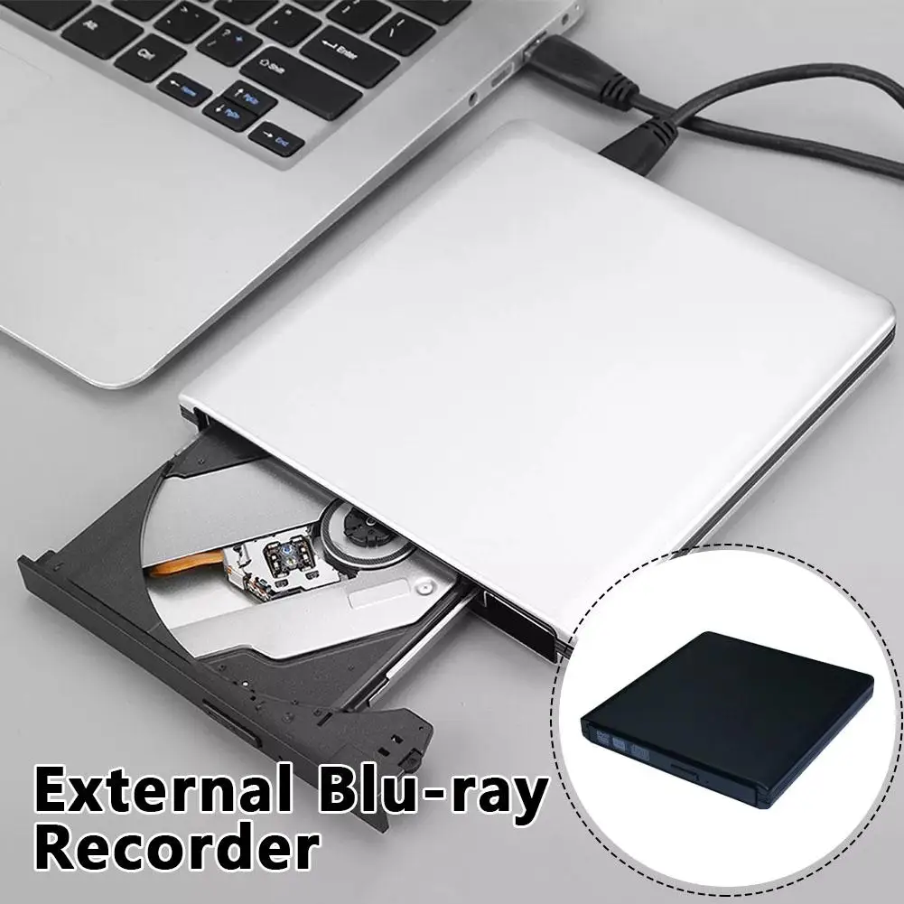 External Blu-ray Recorder Aluminum Alloy USB 3.0 External Processes Optical Reading Fast Drive Writing Data Data Transfer U9S7