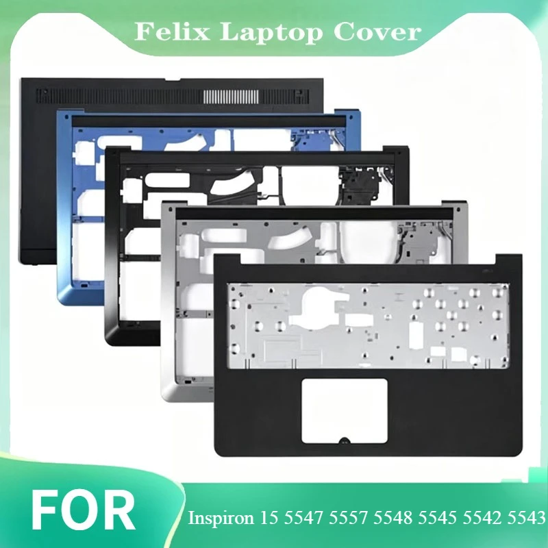 Novo para Inspiron 15 5547 5557 5548 5545 5542 5543: Tampa Traseira do LCD, Moldura Frontal, Palmrest e Base Inferior para Notebook