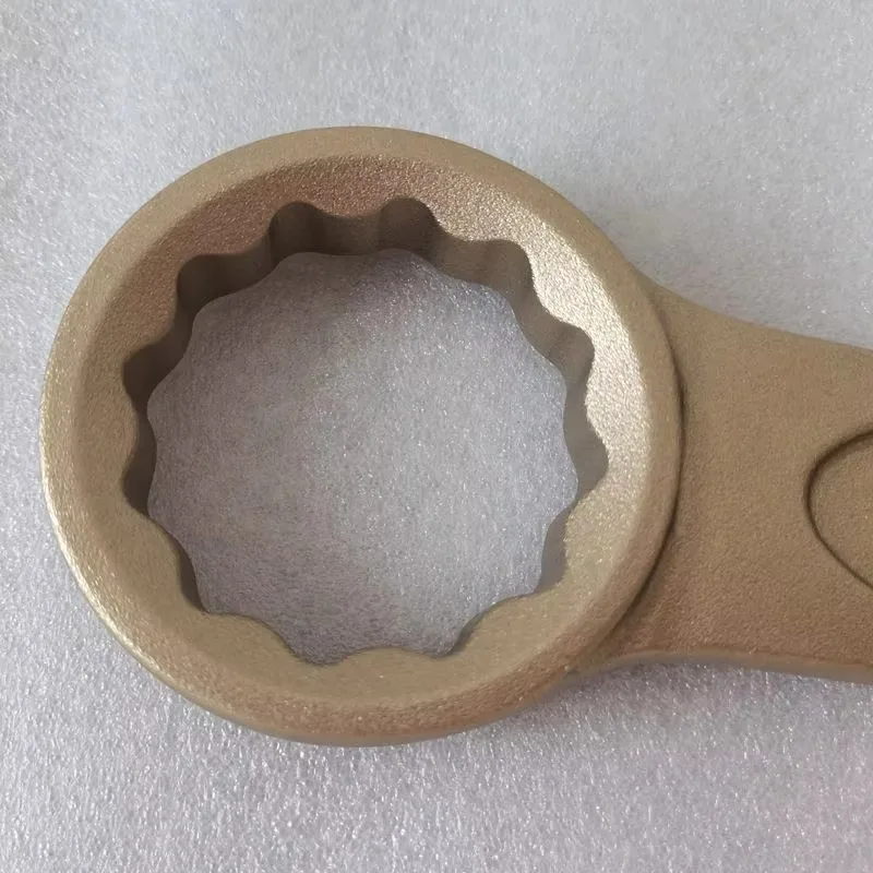 Non Sparking Tools Aluminum Bronze Slogging Ring Wrench 28mm  Suitable for various fields