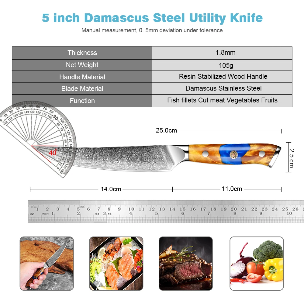 Japanese Kitchen Utility Knife 5