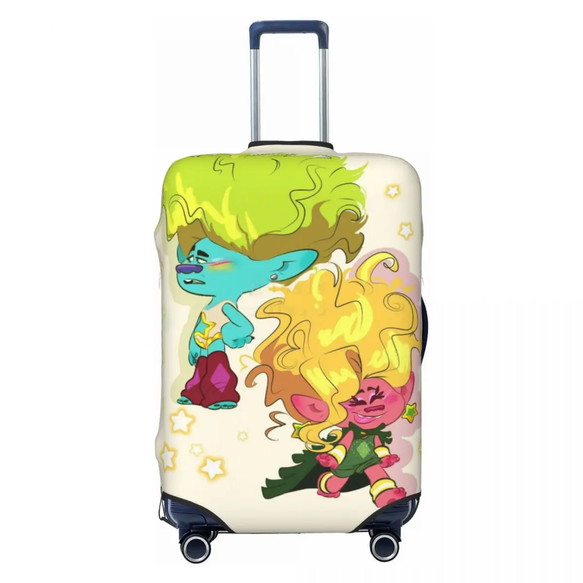 

Custom Bran And Pobby Anime Luggage Cover Funny Trolls Suitcase Protector Covers Suit For 18-32 inch