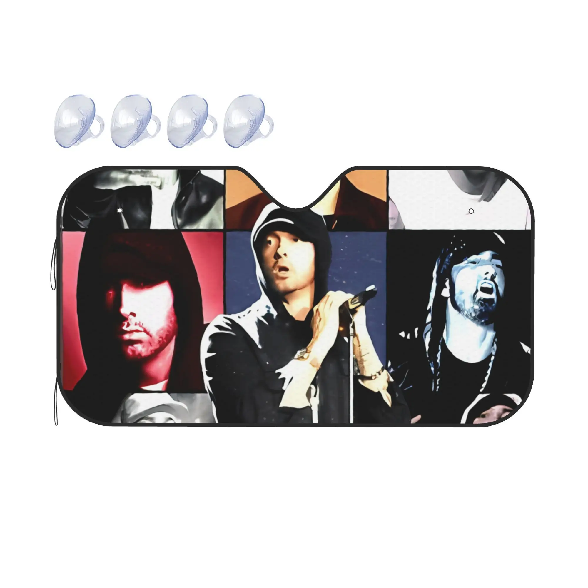 

Солнцезащитный козырек для лобового стекла автомобиля Eminem - складной алюминиевый козырек с ярким музыкальным дизайном, подходит для всех автомобилей, уменьшает блики.