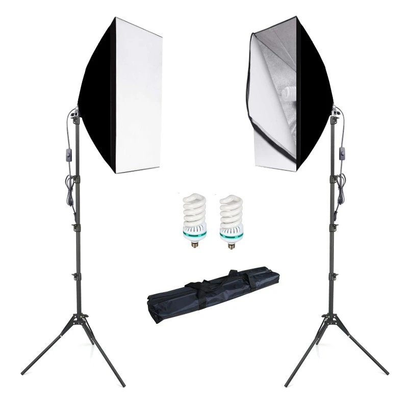 Professional Studio Photography Lighting Led Soft Box Kit Led Light Stand Light Stand Kit Photography Studio Portable Soft Box