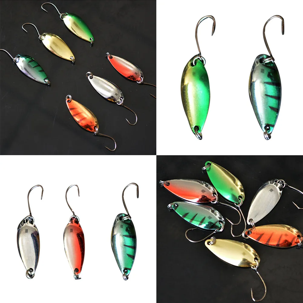 

5Pcs 3G Metal Spoon Fishing Lure Single Hook Hard Bait with Lifelike Swimming Action Bright Assorted Colors for Big Fish