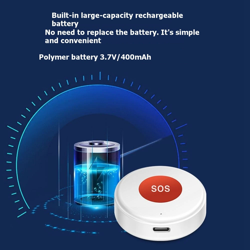 CJSD-Tuya Wifi SOS Emergency Button Wireless One Key Call Help Home Elderly Children Security Protection Smart Life APP Control