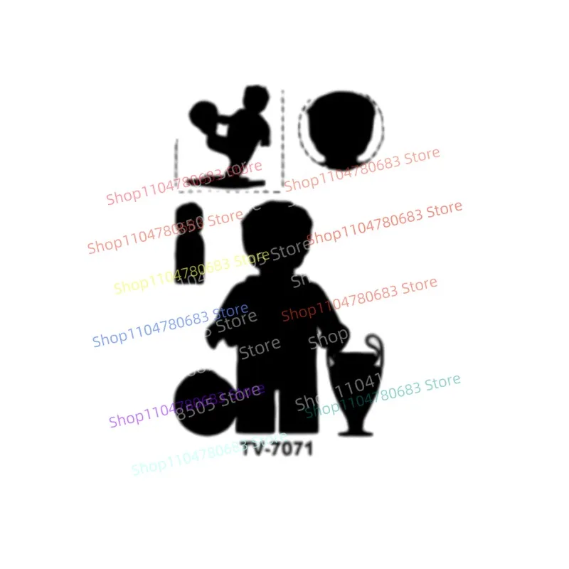 Klocki MOC TV6509 TV7070 TV7071 Figurki Sportowe Mini Lalki Model do Składania Dekoracje Anime Kreskówki Zabawki Prezenty