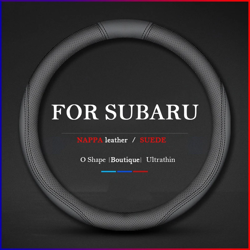 Leather Auto Steering Wheel Cover Universal Protector for Subaru Forester Legacy OUTBACK Impreza CROSSTREK XV BRZ WRX