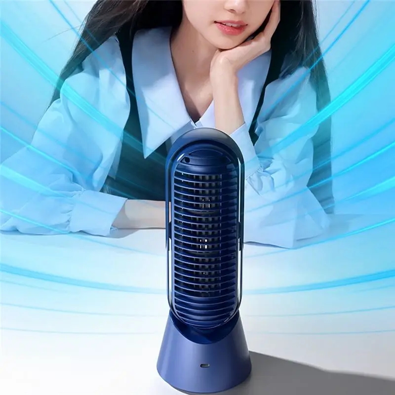 n95r-household-desktop-turbo-bladeless-electric-fan-usb-rechargeable-silent-mini-portable-air-cooling-fan-4000mah-blue