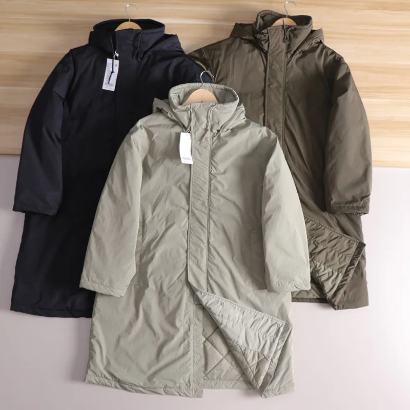 

Collaboration Thiened Winter Parka Coat Men's Casual Loose Long Cotton Jaet Windproof Waterproof Warm Faion Urban Sle