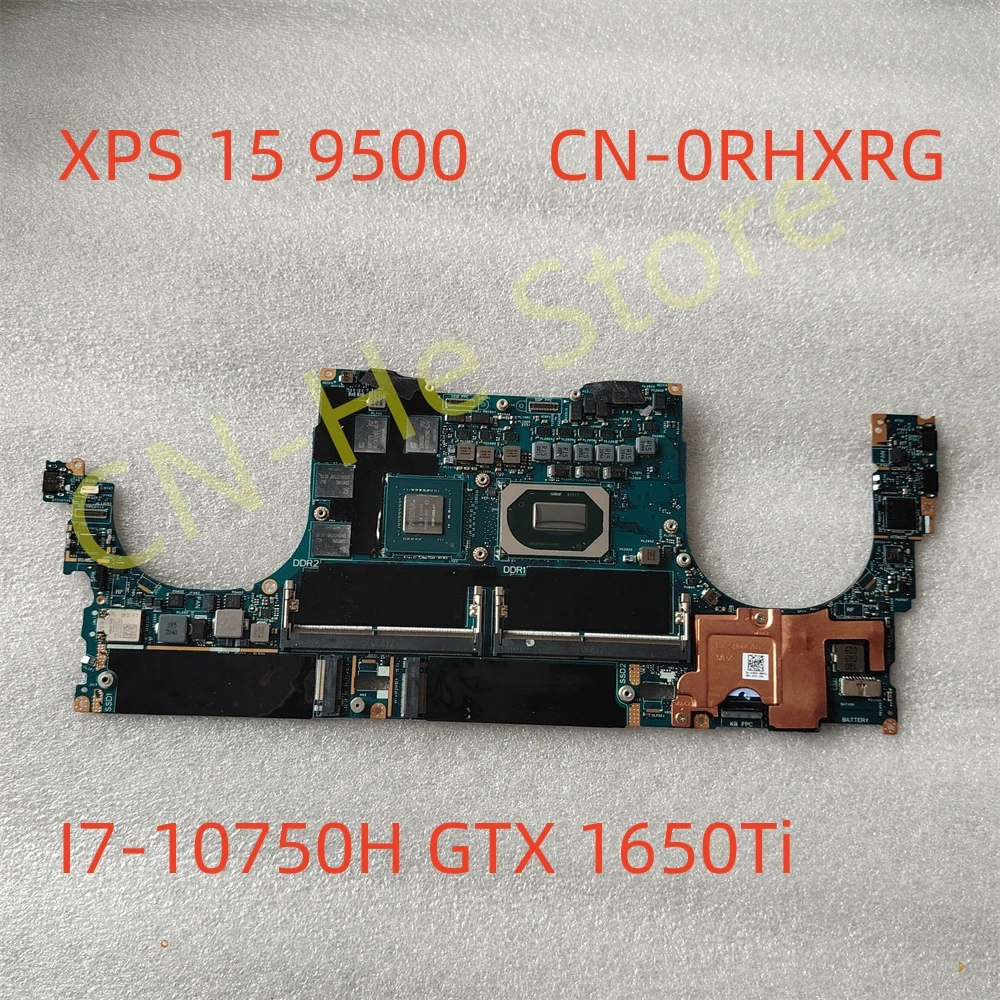 CN-0RHXRG Laptop Motherboard For DELL XPS 15 9500 0RHXRG RHXRG LA-J191P with I7-10750H GTX 1650Ti 100% Works Perfectly