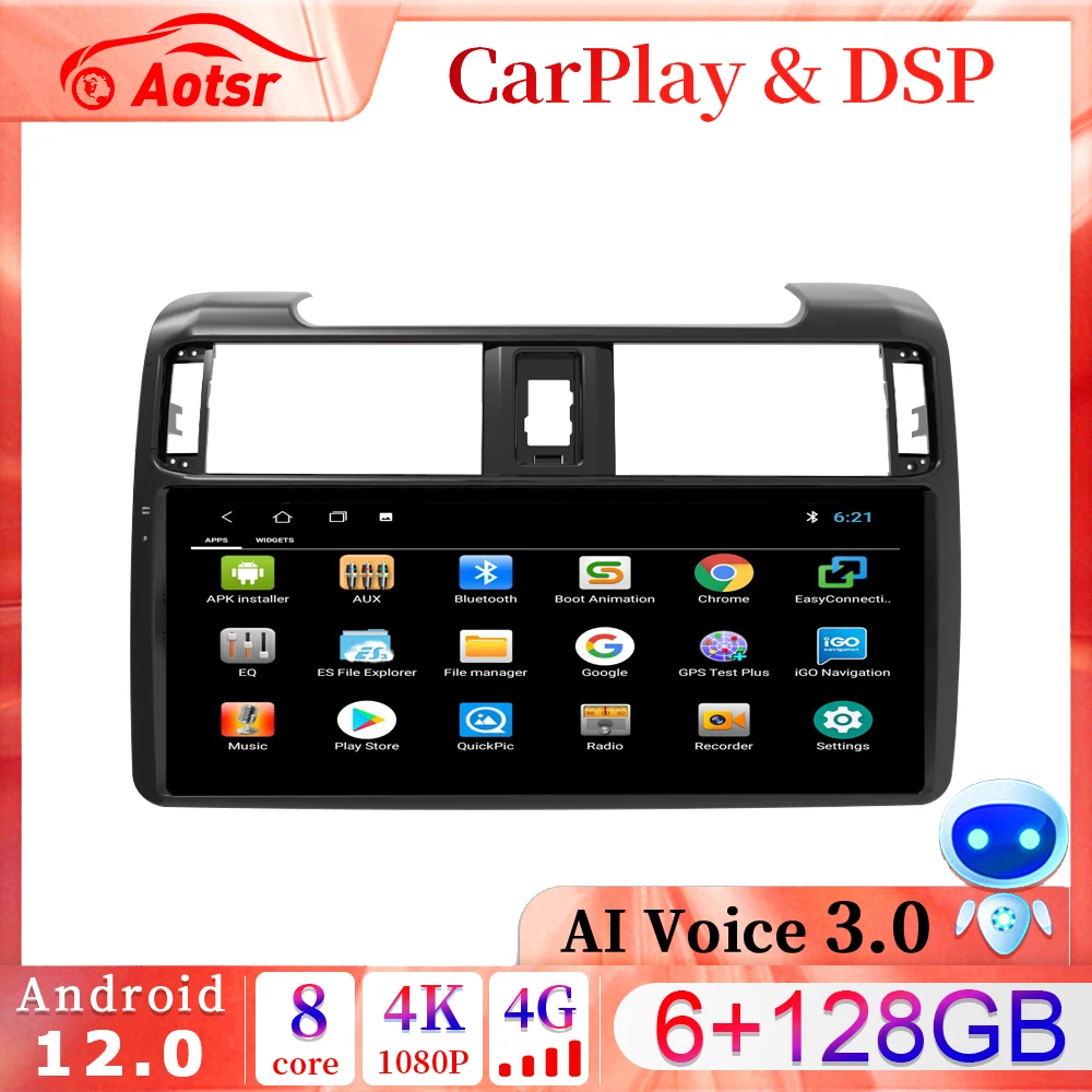 

12.3" For Toyota 4 Runner Android Car radio Auto GPS Navigation Multimedia Player Stereo Head Unit Radio Tape Recorder Carplay