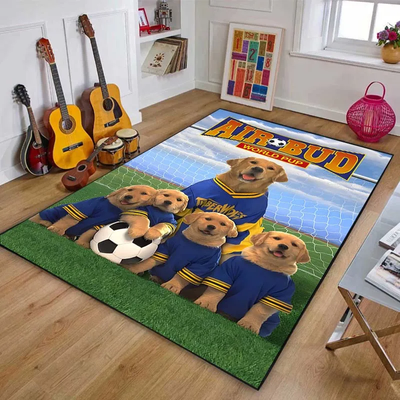 Disney Air Bud Super Dog Pattern Living Room Bedroom Carpet Bedside Bathroom Floor Mat Non-slip Mat Home Decor  Rugs for Bedroom