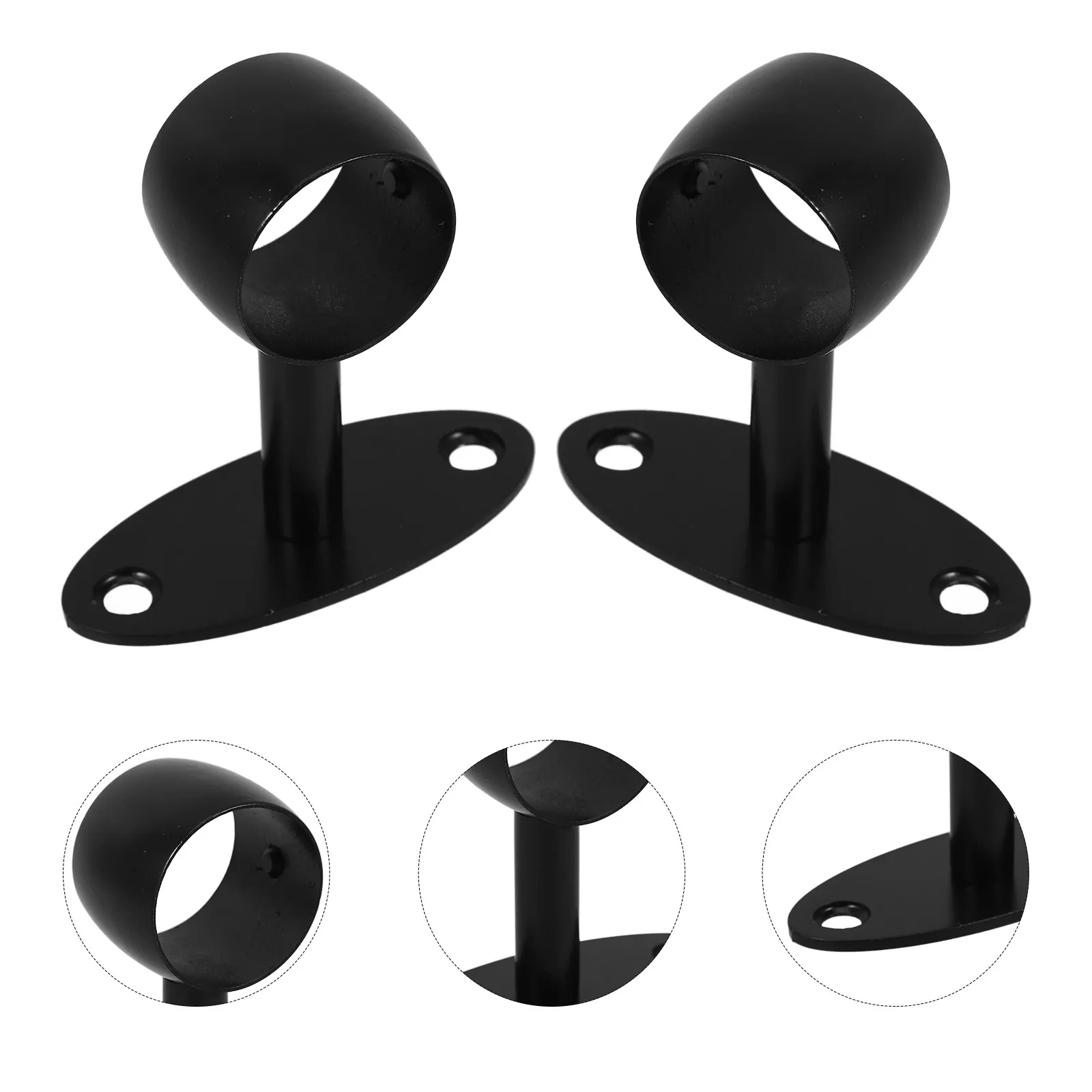 Metal Stainless Steel Handrail Bracket Holder For Stair Railing Builder Flange Rod Steps Wall Mount Support