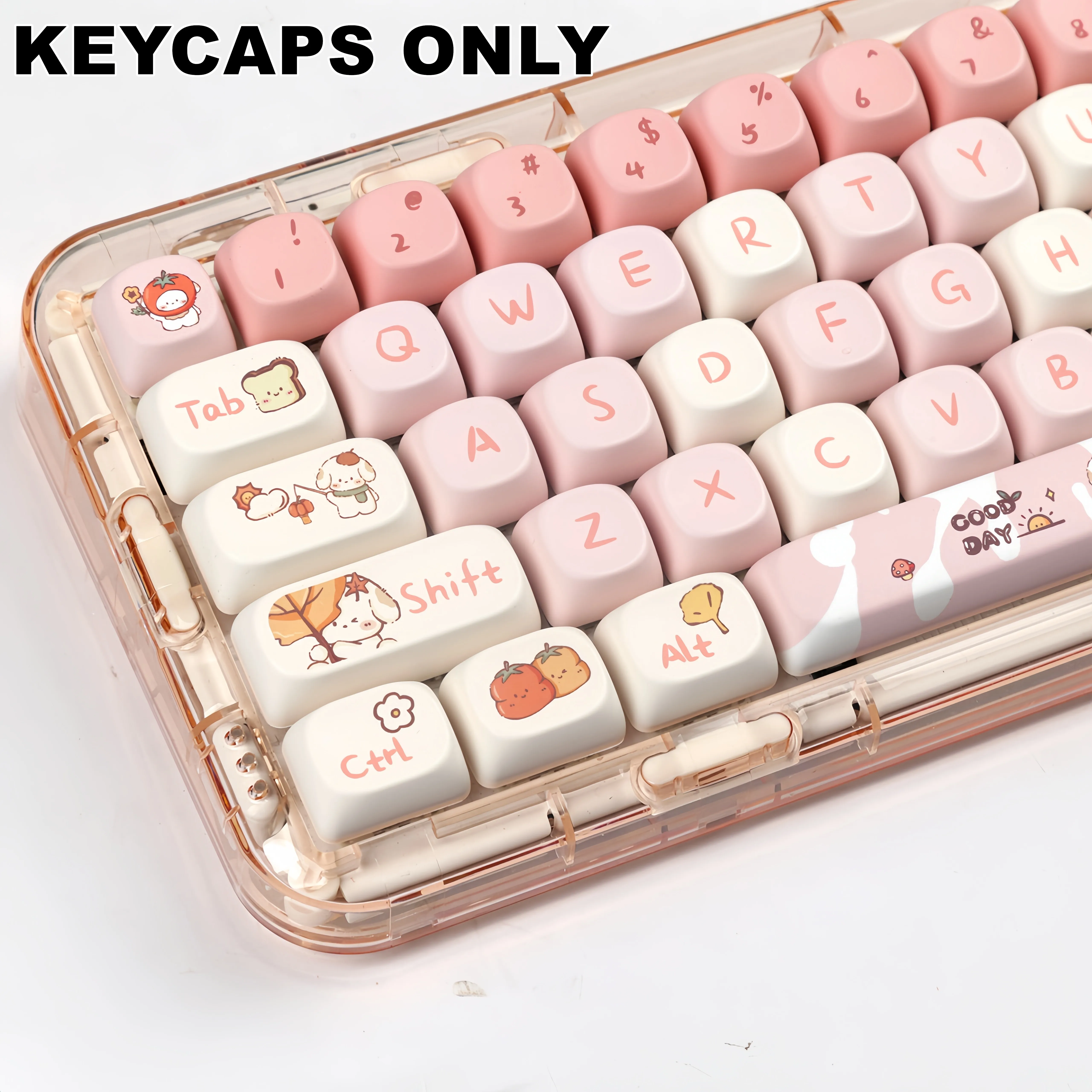 140 Keys Happy Puppy PBT Keycaps MOA Profile Dye-Sublimated Keycap Set for Mx Cherry Gateron Switch Mechanical Keyboard Kit