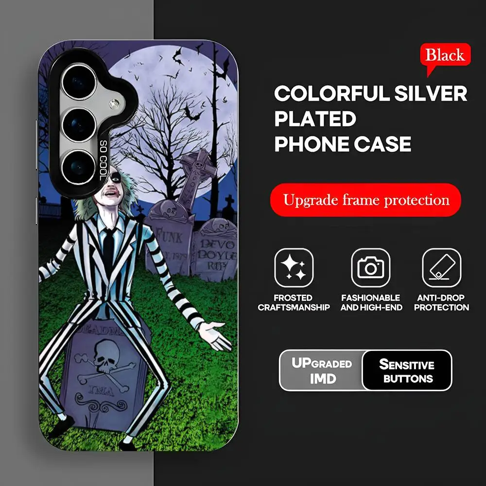 B-Beetlejuice 2 Phone Case S25 Case IMD Colorful Phone Case Silver Cover Suitable For Amsung Galaxy S24 S23 S22 S21 S20 Plus U