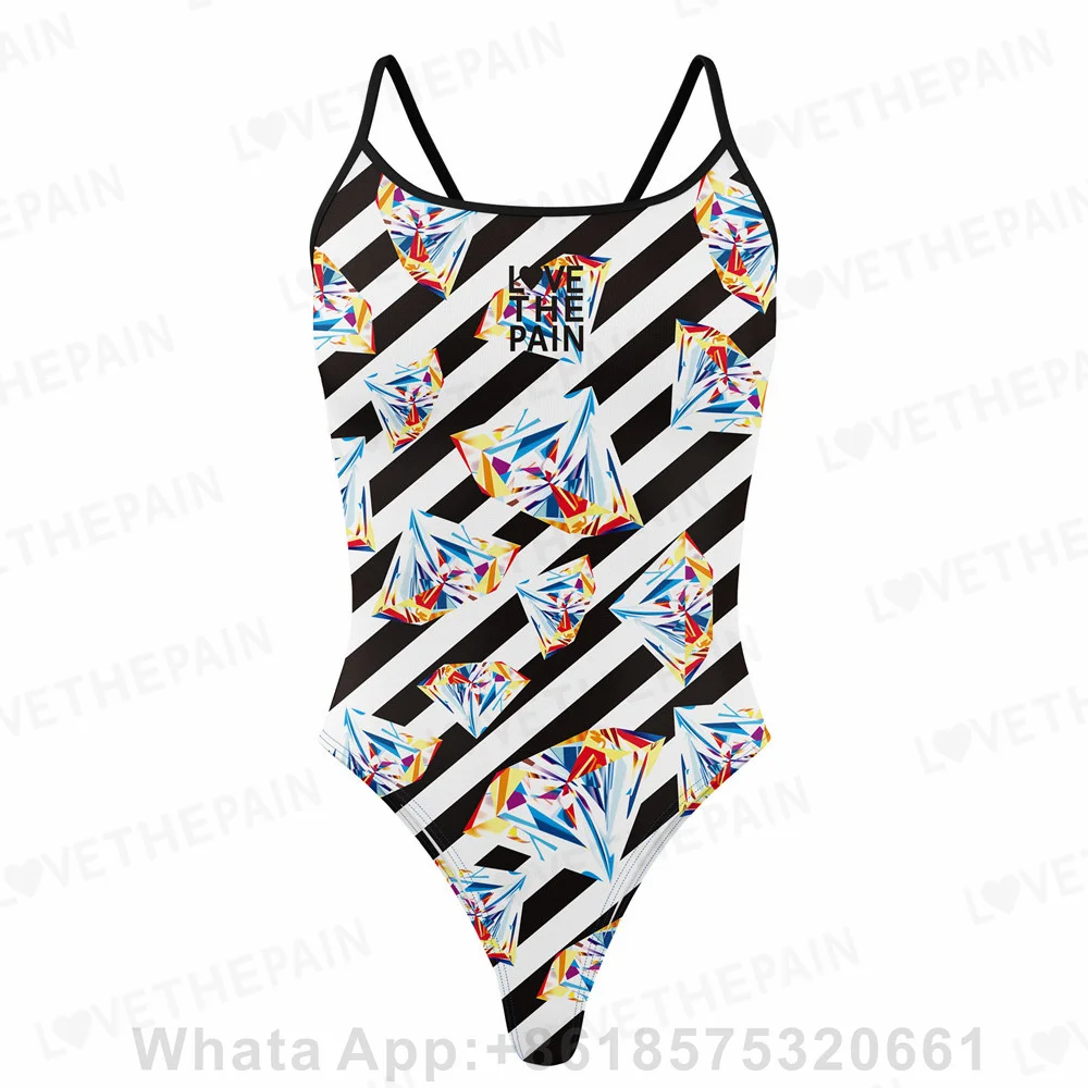 love The Pain Female Sexy One Piece Swimsuit Open Waters For Long -term Training Comfort Swimwear Competitive Swimsuit Monokini