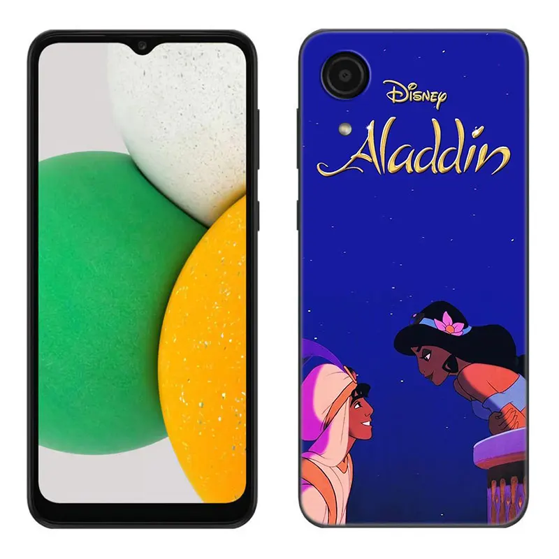 Aladdin Princess Jasmine Black Phone Case For Samsung Galaxy A01 A03 Core A04 E A02 A05 A10 A20 A21 A30 A50 S A6 A8 Plus A7 2018