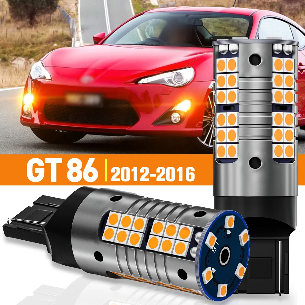 Lampu sein LED untuk Toyota GT, lampu sinyal belok LED untuk Toyota GT 86 2012 2013 2014 2015 2016 aksesori lampu Canbus 2 buah