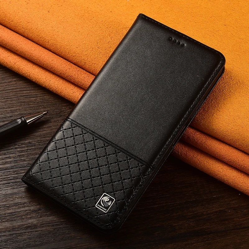 

Genuine Leather Flip Case For Oppo Find X2 X3 X5 X6 X7 X8 X8S Pro Ultra Phone Cover Card Cases Napa Below Grid Scratch Proof