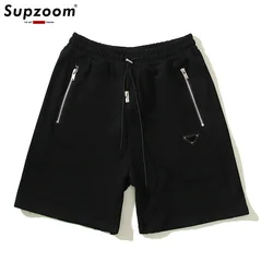 Supzoom 2024 New Arrival Top Fashion Cotton Elastic Waist Three-dimensional letters Trend Loose Legged Summer Casual Men Shorts