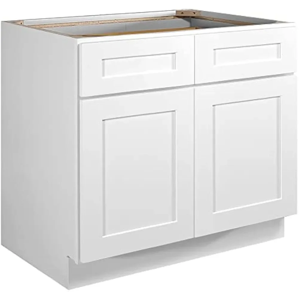 House 561407 Brookings Unassembled Shaker Base Kitchen Cabinet B36, 36x34.5x24, White