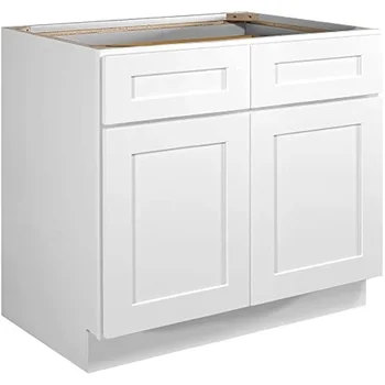 Image House 561407 Brookings Unassembled Shaker Base Kitchen Cabinet B36, 36x34.5x24, White