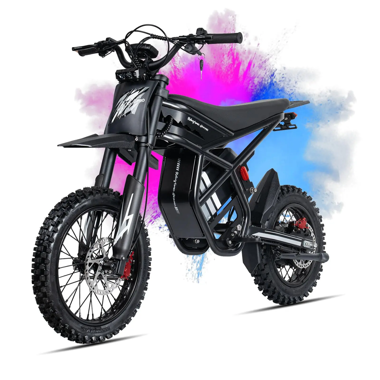 Bootime GT54/GT54 PRO Electric Dirt Bike for Adults/Teens - Gear Hub 2000W/ 3000W Motor - 37/50 MPH High-Speed, 14" 12" Tires image 2