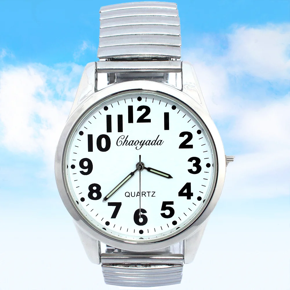 

Men's Luxury Fashion Stainless Steel Analog Wristwatch with Flexible Elastic Strap Father Relojes