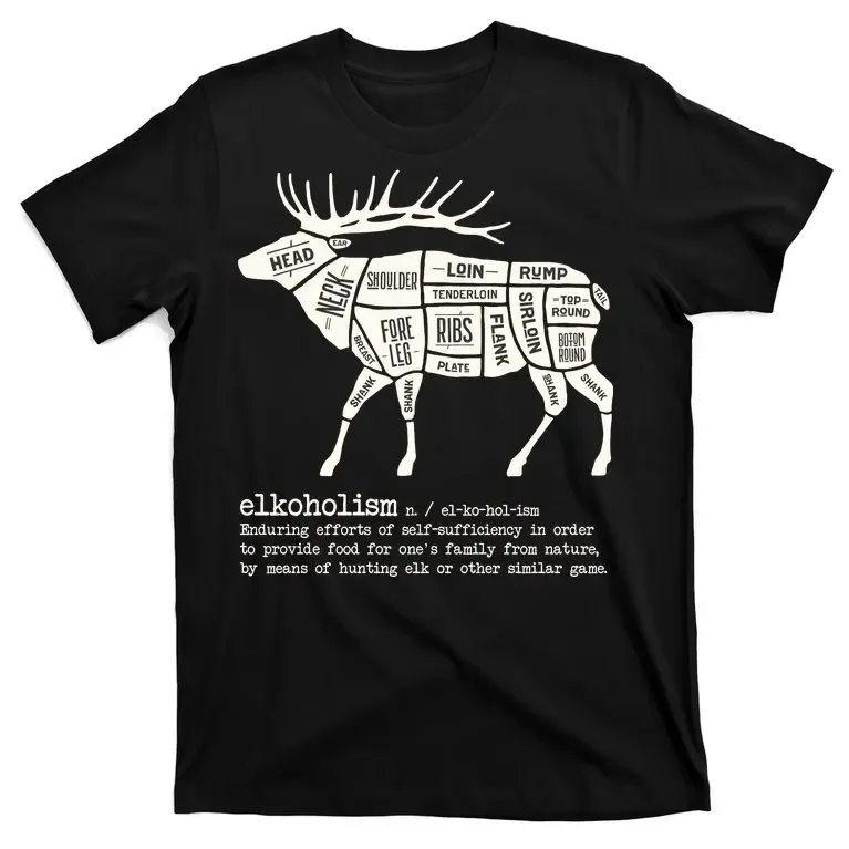 

Elkoholism Definition Elk Hunting Hunter T-Shirt 100% Cotton O-Neck Summer Short Sleeve Casual Mens T-shirt Size S-3XL