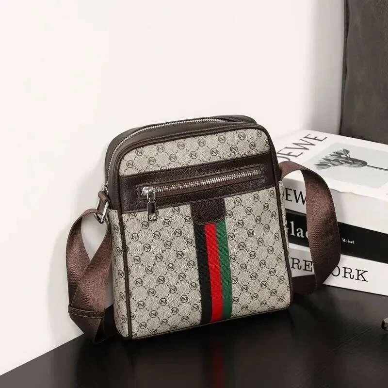 

Luxury Design Men S Bags Fashion Plaid Letter Printed Crossbody Men Square Shoulder Male Sling Messenger Bag High Quality Luxury