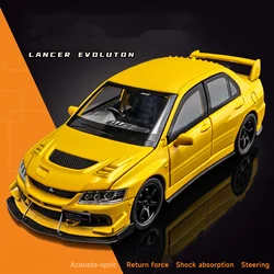 1:32 Mitsubishis Lancer Evolution Alloy Sports Car Model Diecasts Metal Racing Vehicles Car Model Sound and Light Kids Toys Gift