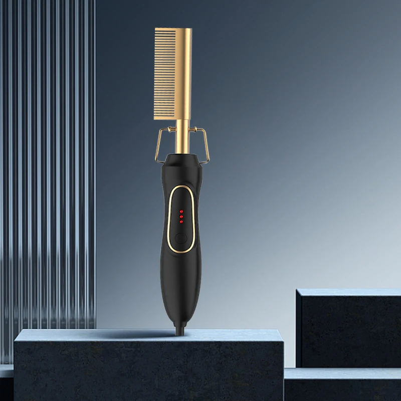 أفضل بائع فرشاة شعر احترافية مخصصة بعلامة خاصة مشط ساخن حديد سريع مكواة فرد الشعر فرشاة كهربائية مشط ساخن كهربائي