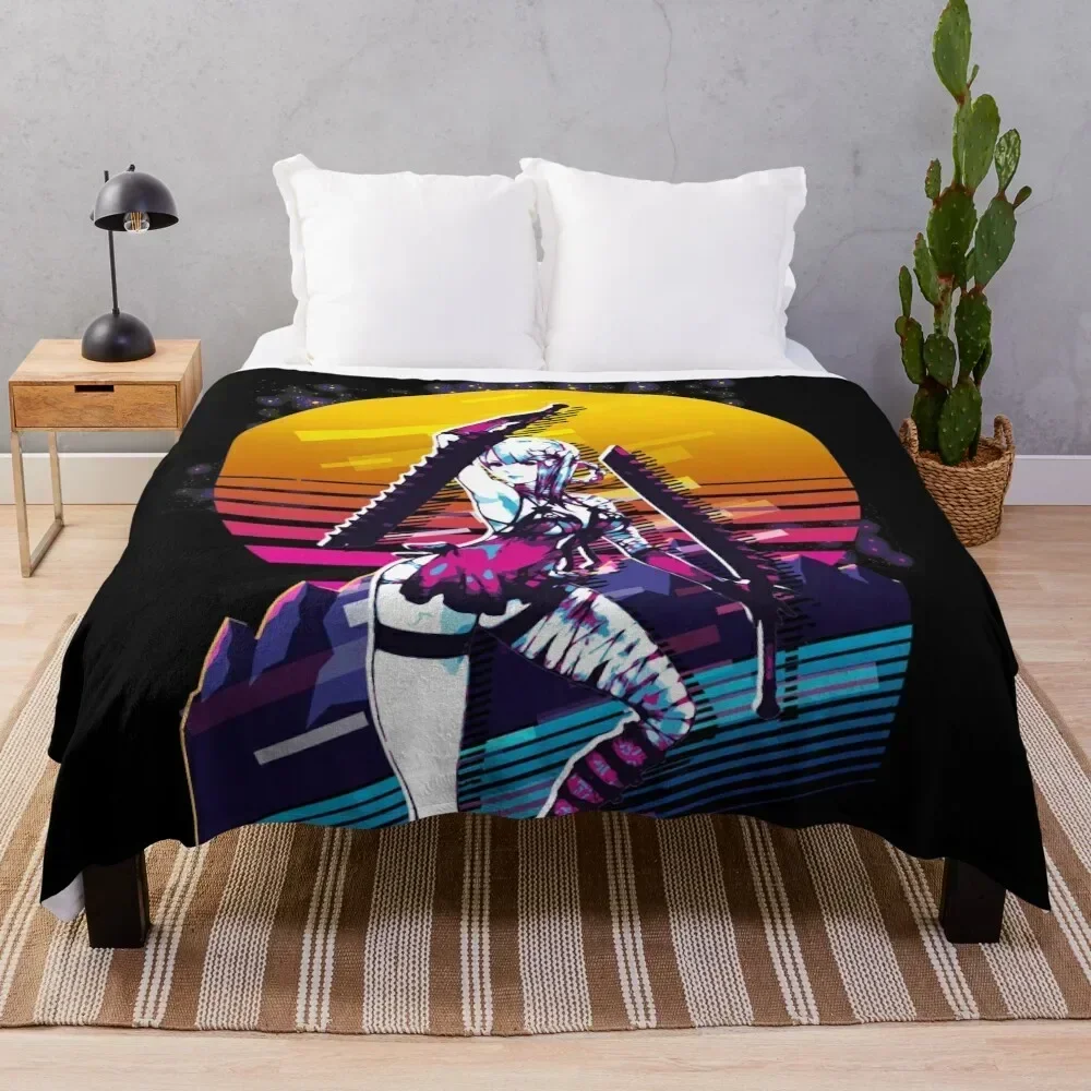 

NieR Replicant - Kaine *80s retro* Throw Blanket Fade Resistant Durable Throw Blanket