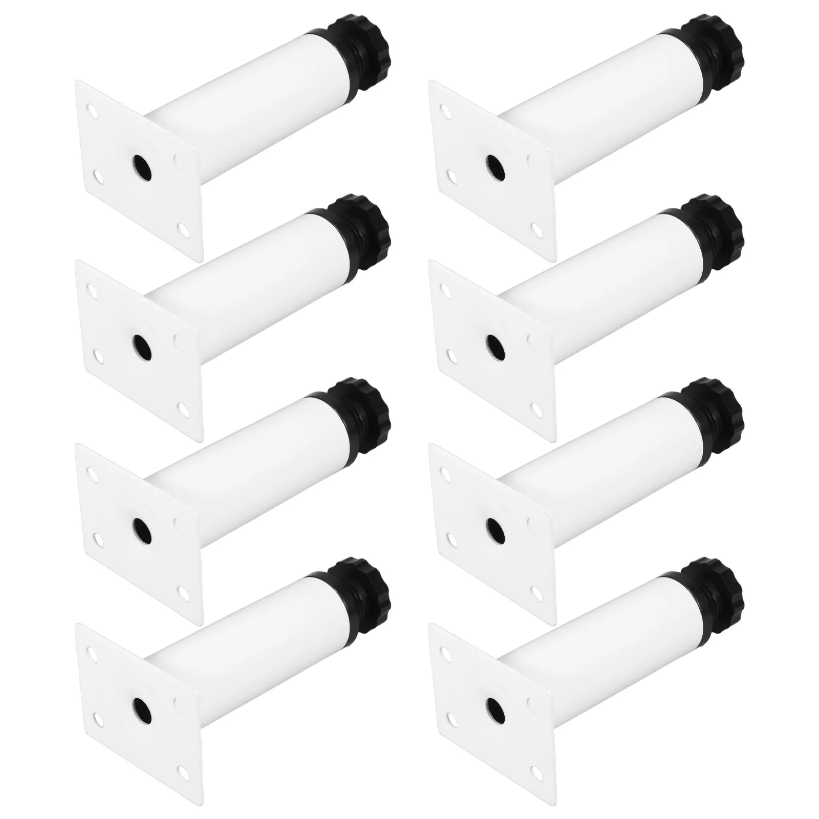 

8 PCS Furniture Legs Bed Replacement Adjustable Cabinet Support Chair Feet White