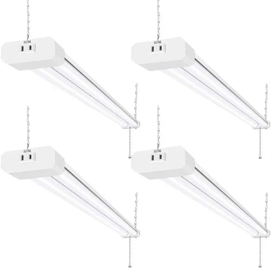 

4 Pack 4FT LED Shop Light, Linkable Utility Shop Lights, 42W, 5000K Daylight White Shop Light for Garages, Workshops,Hanging or