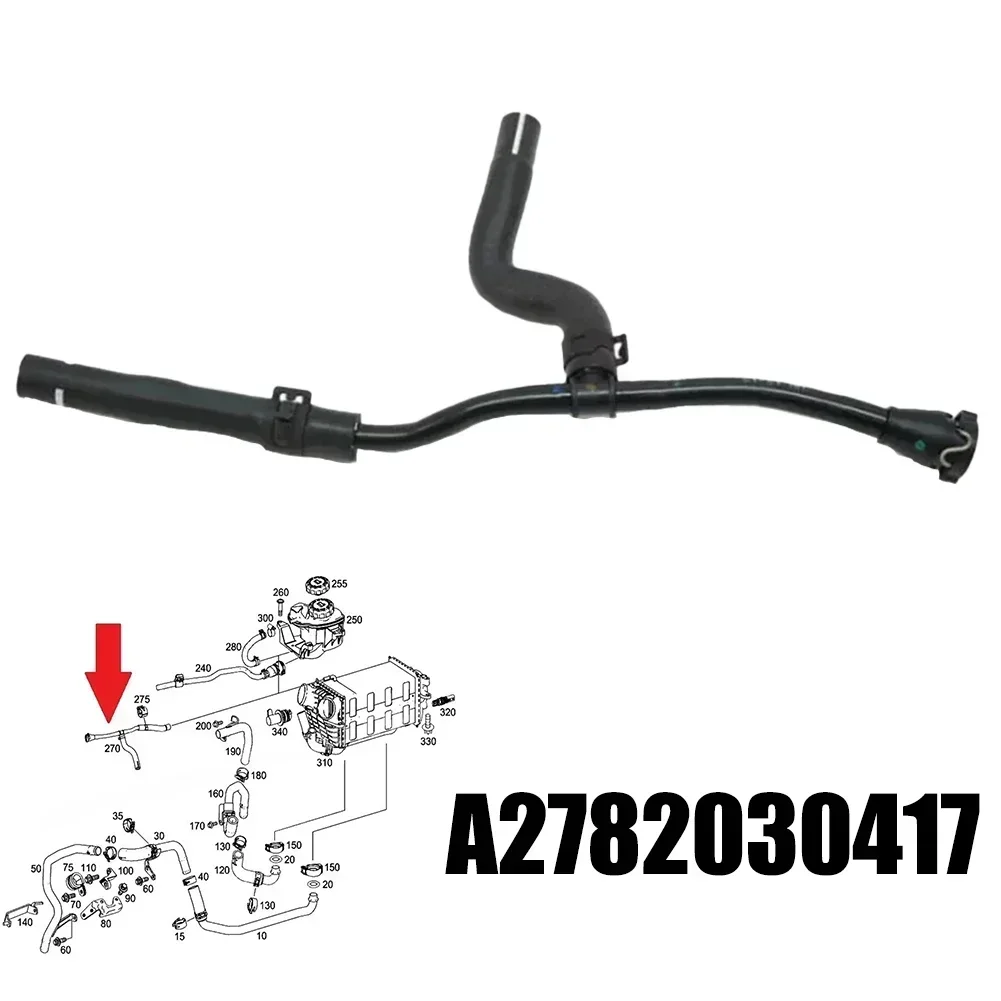 Engine Coolant Recovery Tank Hose Coolant Hose For Mercedes For Benz For M278 A2782030417 Replacement Automobiles Parts