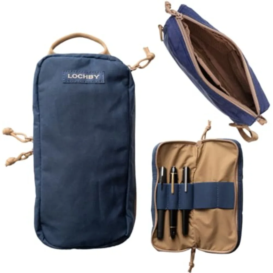 

® Venture Pouch Multipurpose Tactical Tool Bag Water Resistant Waxed Canvas Dual-Sided Zipper Pouch for Motorcycle Bike EDC Pen