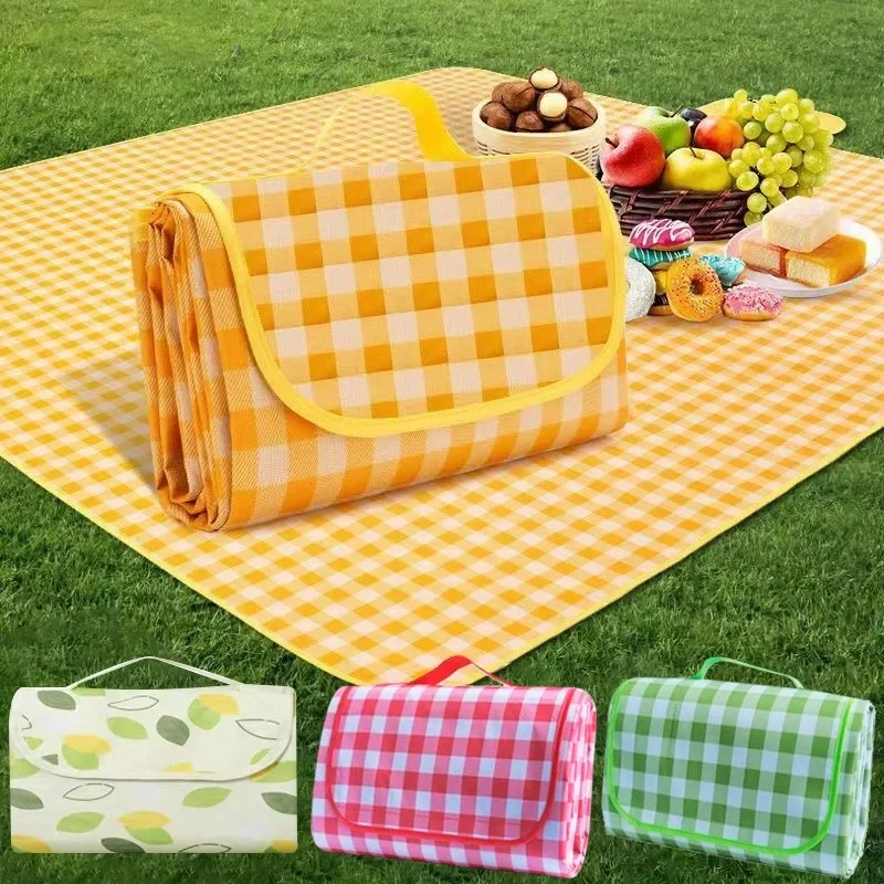 

Portable Camping Mat Big Blanket Waterproof Moisture-proof Thick Carry Bag Picnic Mat Hiking Beach Traveling Outdoor Activities