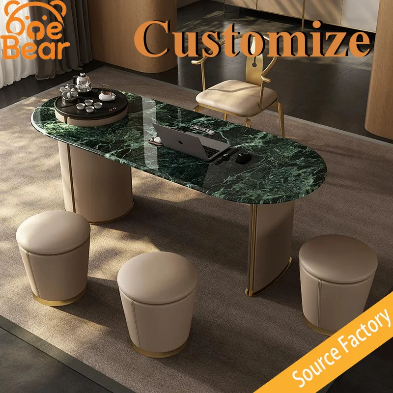 

Anti-hot Marble Dining Table, Heat Resistant Easy Clean Tabletop for Kitchen and Dining Room
