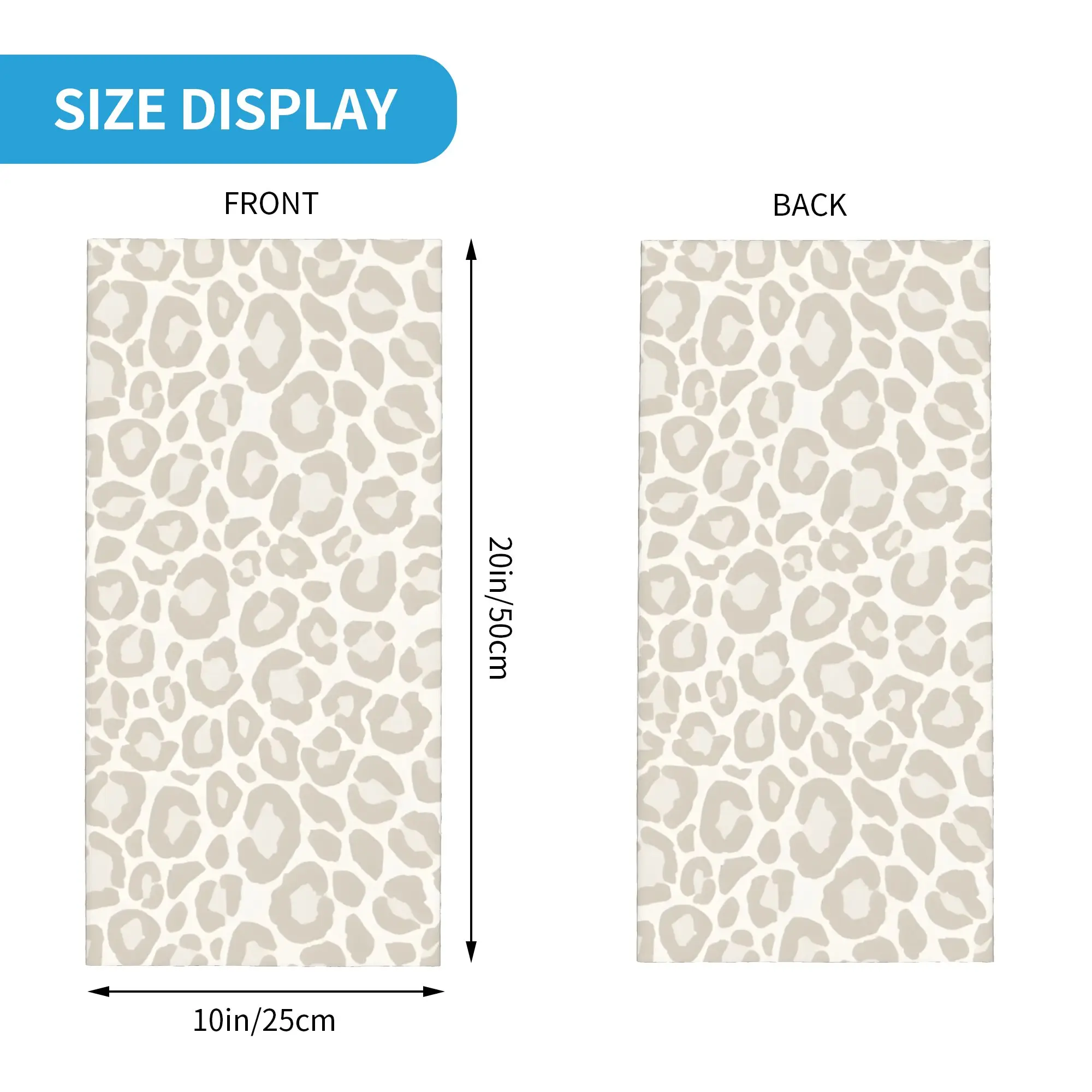 Leopard Pattern  Cream And Beige Palette Bandana Gaiter Club Leopard Print Face Scarf  Cycling Riding AdultWashable Neckerchief