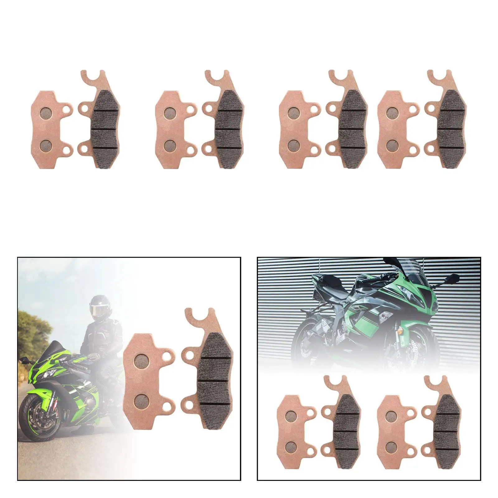 Brake Pads Kit Sintered Copper based Accessory Durable for Ninja 250 300 400 Vehicle Spare Parts Professional Golden Color