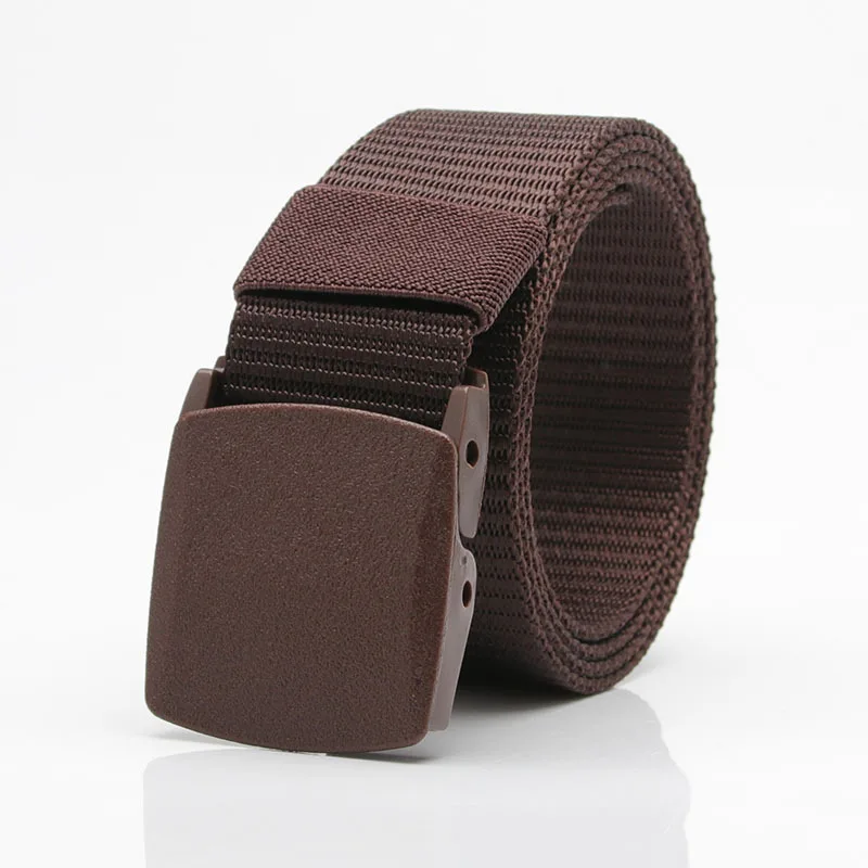 Outdoor tactical belt breathable plastic buckle canvas belt for women