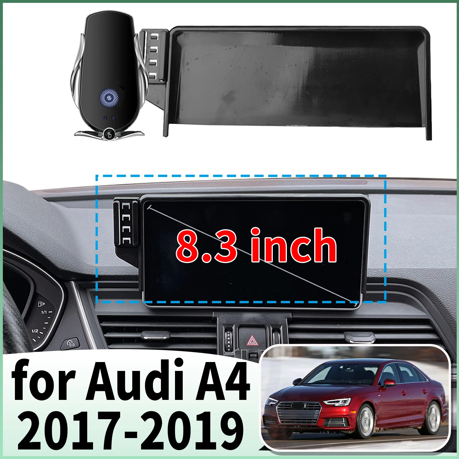 

fit for Audi A4 B9 2017 2018 2019 Specific Dashboard Navigation Phone Holder Mount Design Car​​ accessoires