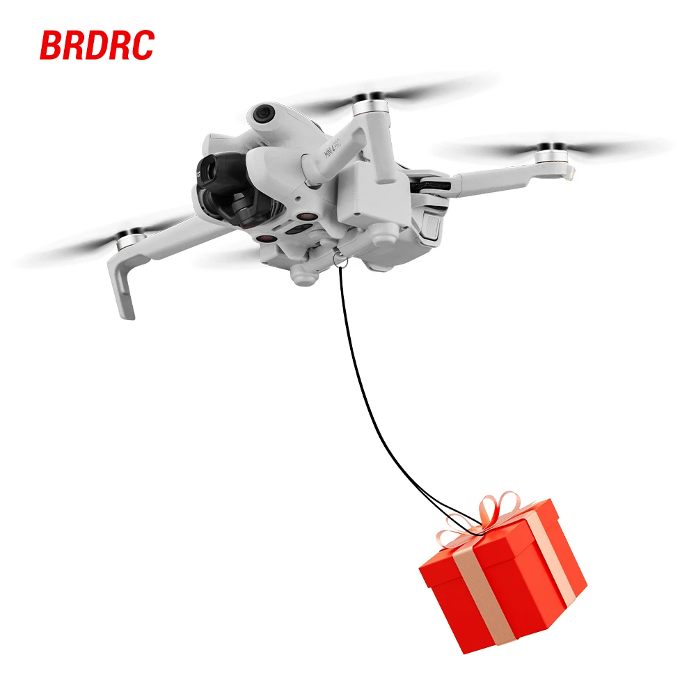 

BRDRC Airdrop System for DJI Mini 4 Pro Drone Fishing Bait Wedding Gift Deliver Thrower Lightweight Accessories Load 100g