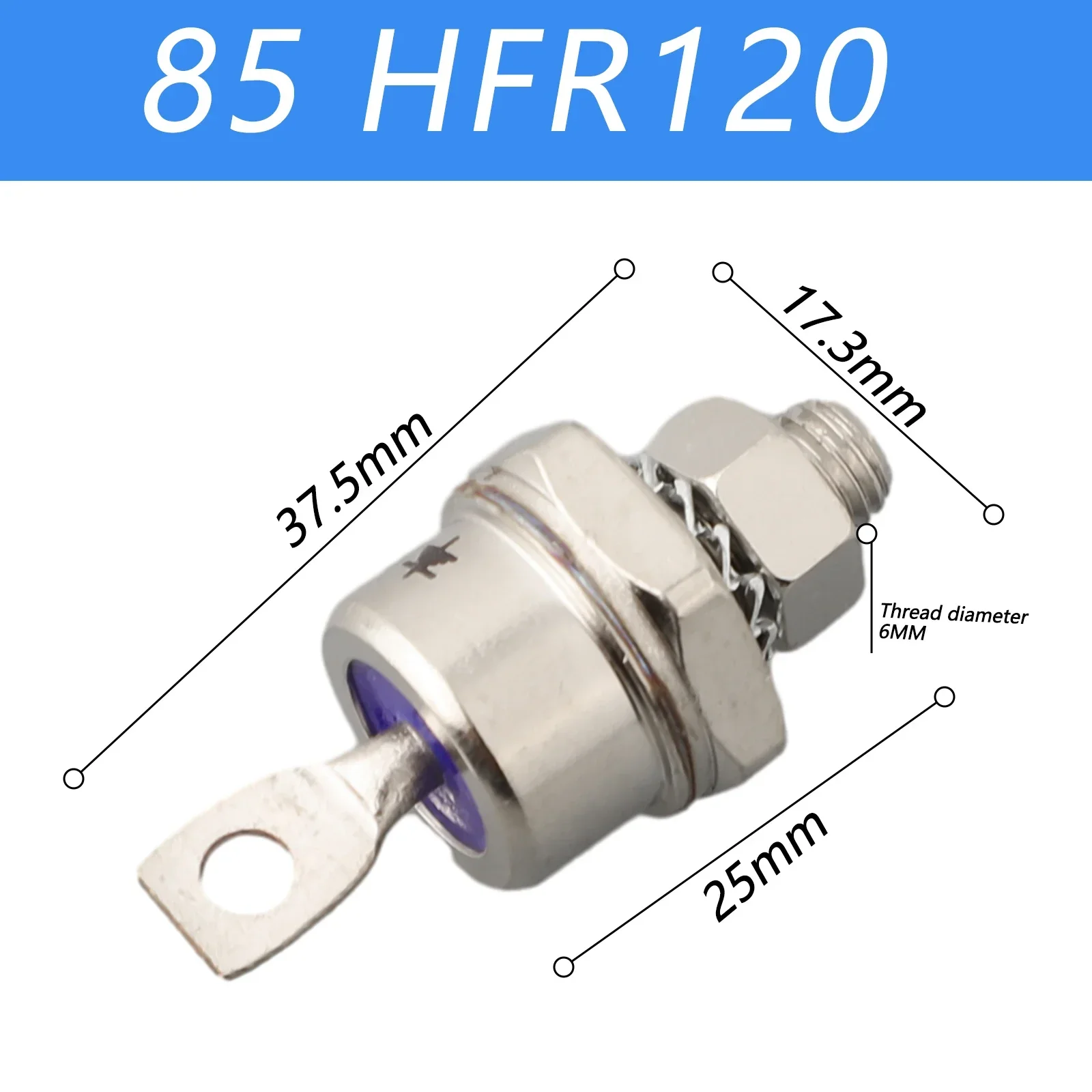 1Pc 85A/40A/25A 1200V Positive Cathode/Negative Anode Stud Mount Diode Rectifier Diode Accessories