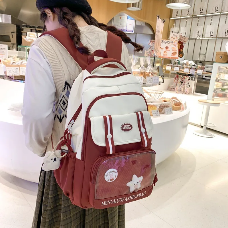 Ita Backpacks for Women Teenage Girls Display School Bag 2024 High-capacity Canvas Bag Simple Transparent Rucksack Bolsas