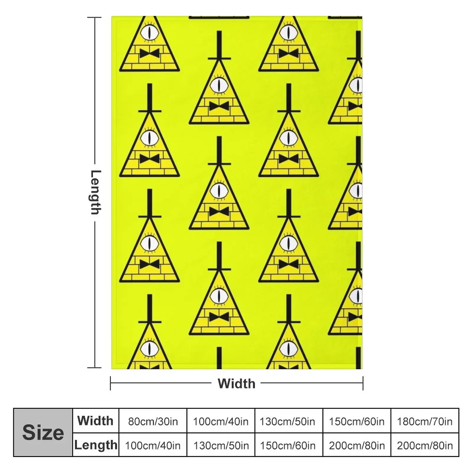 Bill Cipher staring Throw Blanket Sofa blankets ands Custom Blankets